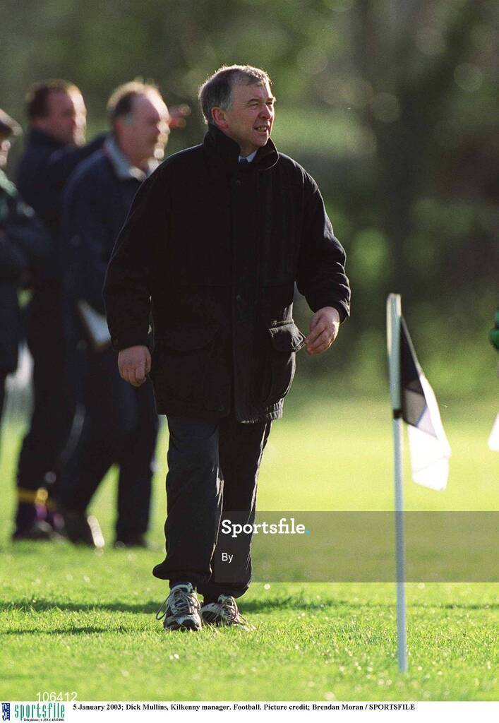 5 January 2003; Dick Mullins, Kilkenny manager. Football. Picture credit; Brendan Moran / SPORTSFILE