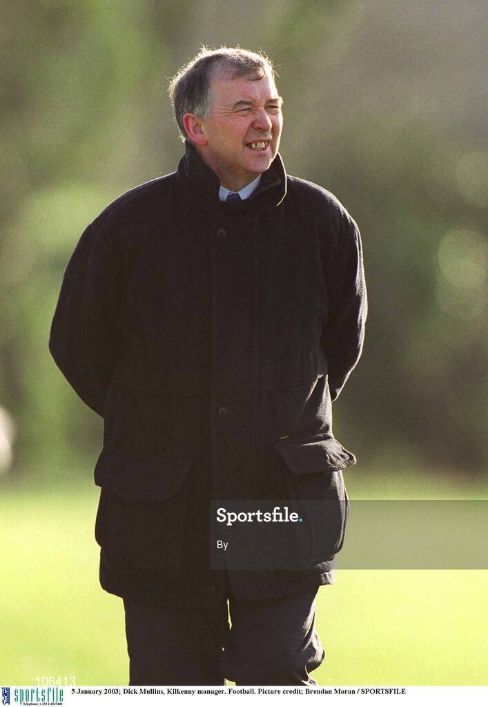 5 January 2003; Dick Mullins, Kilkenny manager. Football. Picture credit; Brendan Moran / SPORTSFILE