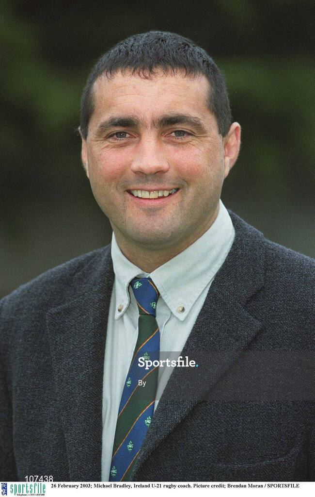 26 February 2003; Michael Bradley, Ireland U-21 rugby coach. Picture credit; Brendan Moran / SPORTSFILE