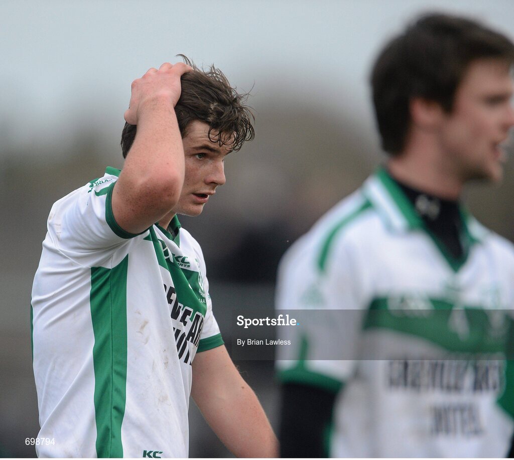 11 November 2012; David Gavin, Mullingar Shamrocks, after defeat. AIB Leinster GAA Football Senior Championship Quarter-Final, Mullingar Shamrocks, Westmeath v Ballymun Kickhams, Dublin, Cusack Park, Mullingar, Co. Westmeath. Picture credit: Brian Lawless / SPORTSFILE
