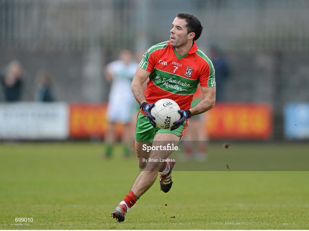 11 November 2012; James Burke, Ballymun Kickhams. AIB Leinster GAA Football Senior Championship Quarter-Final, Mullingar Shamrocks, Westmeath v Ballymun Kickhams, Dublin, Cusack Park, Mullingar, Co. Westmeath. Picture credit: Brian Lawless / SPORTSFILE