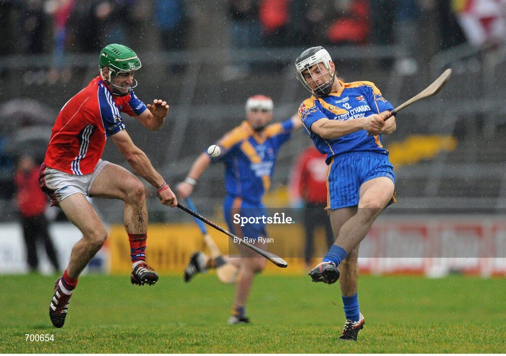 18 November 2012; Patrick Hoban, Loughrea, in action against David Burke, St. Thomas. Galway County Senior Hurling Championship Final, Loughrea v St. Thomas, Pearse Stadium, Galway. Picture credit: Ray Ryan / SPORTSFILE