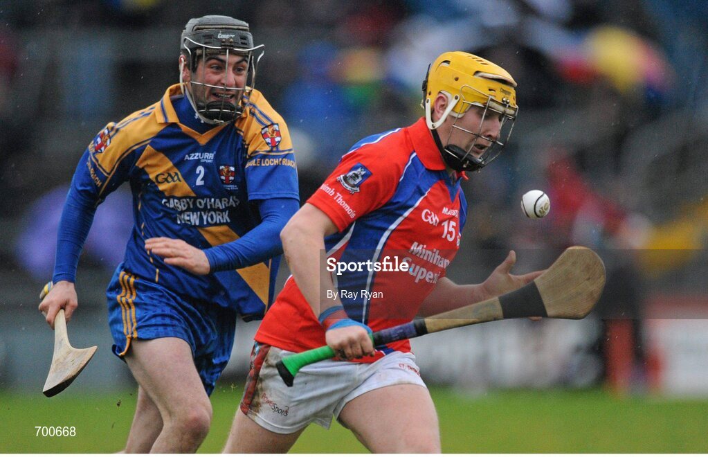 18 November 2012; Anthony Kelly, St. Thomas, in action against Eoin Mahony, Loughrea. Galway County Senior Hurling Championship Final, Loughrea v St. Thomas, Pearse Stadium, Galway. Picture credit: Ray Ryan / SPORTSFILE