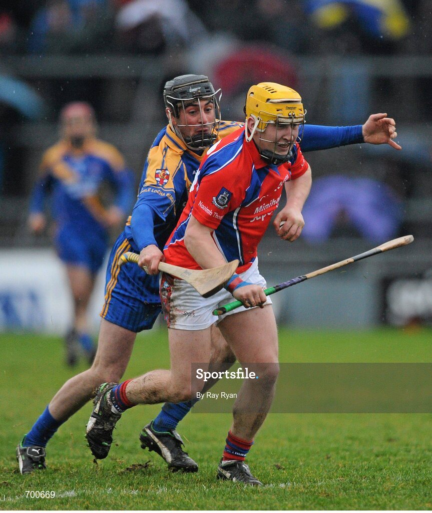 18 November 2012; Anthony Kelly, St. Thomas, in action against Eoin Mahony, Loughrea. Galway County Senior Hurling Championship Final, Loughrea v St. Thomas, Pearse Stadium, Galway. Picture credit: Ray Ryan / SPORTSFILE
