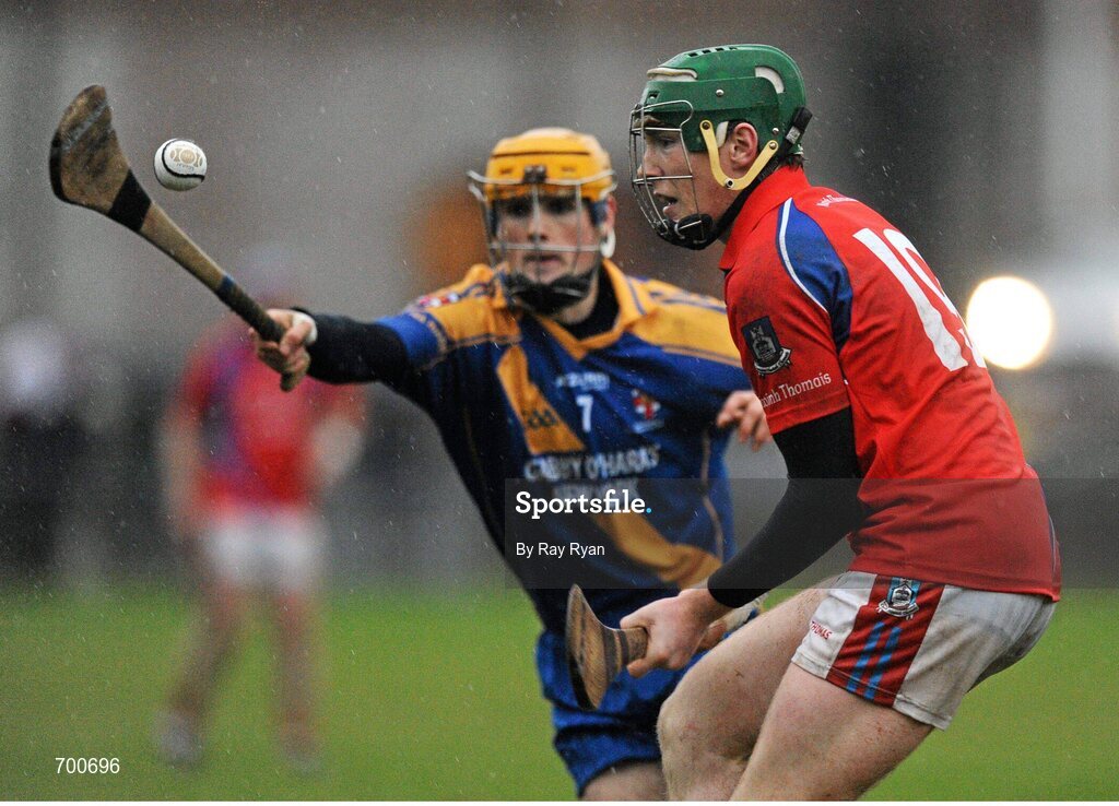 18 November 2012; Shane Cooney, St. Thomas, in action against Johnny Coen, Loughrea. Galway County Senior Hurling Championship Final, Loughrea v St. Thomas, Pearse Stadium, Galway. Picture credit: Ray Ryan / SPORTSFILE
