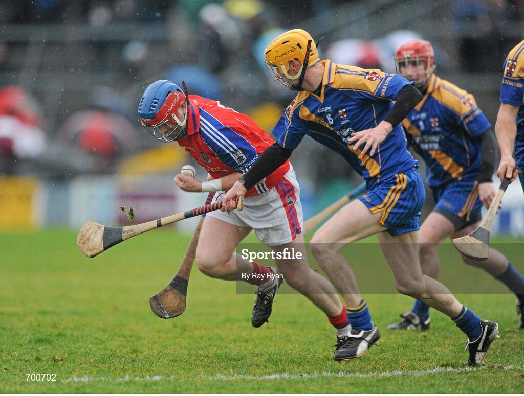 18 November 2012; Enda Tannion, St. Thomas, in action against Kenneth Colleran, Loughrea. Galway County Senior Hurling Championship Final, Loughrea v St. Thomas, Pearse Stadium, Galway. Picture credit: Ray Ryan / SPORTSFILE