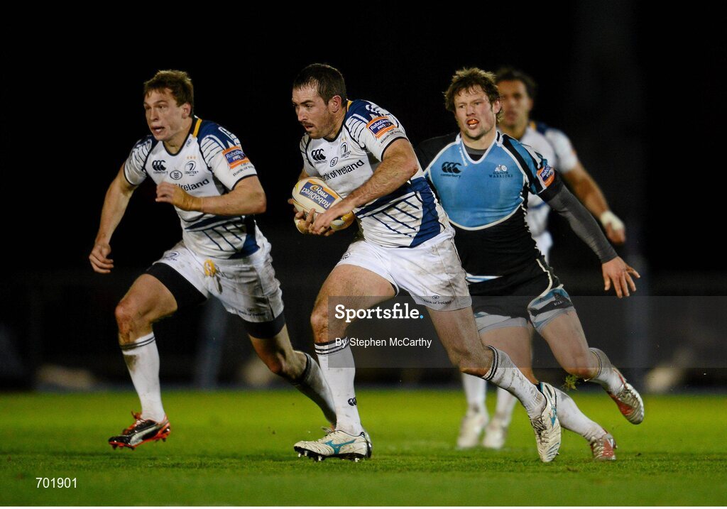 23 November 2012; Andrew Goodman, Leinster, on the attack. Celtic League 2012/13, Round 9, Glasgow Warriors v Leinster, Scotstoun Stadium, Glasgow, Scotland. Picture credit: Stephen McCarthy / SPORTSFILE