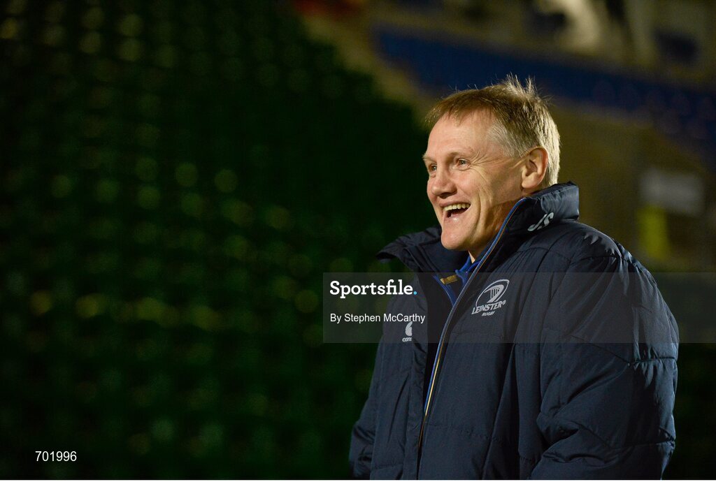 23 November 2012; Leinster head coach Joe Schmidt. Celtic League 2012/13, Round 9, Glasgow Warriors v Leinster, Scotstoun Stadium, Glasgow, Scotland. Picture credit: Stephen McCarthy / SPORTSFILE
