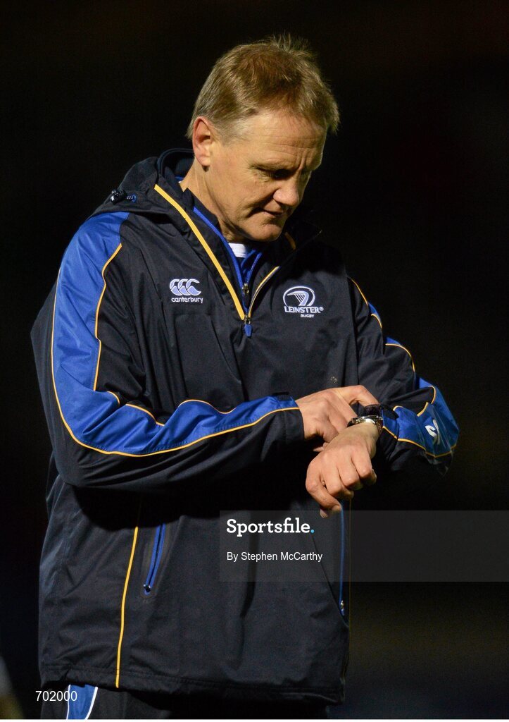 23 November 2012; Leinster head coach Joe Schmidt. Celtic League 2012/13, Round 9, Glasgow Warriors v Leinster, Scotstoun Stadium, Glasgow, Scotland. Picture credit: Stephen McCarthy / SPORTSFILE