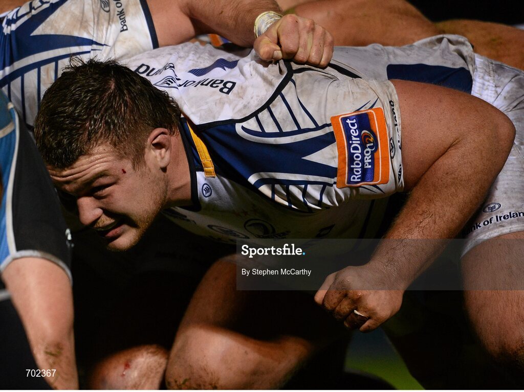 23 November 2012; Jack McGrath, Leinster. Celtic League 2012/13, Round 9, Glasgow Warriors v Leinster, Scotstoun Stadium, Glasgow, Scotland. Picture credit: Stephen McCarthy / SPORTSFILE