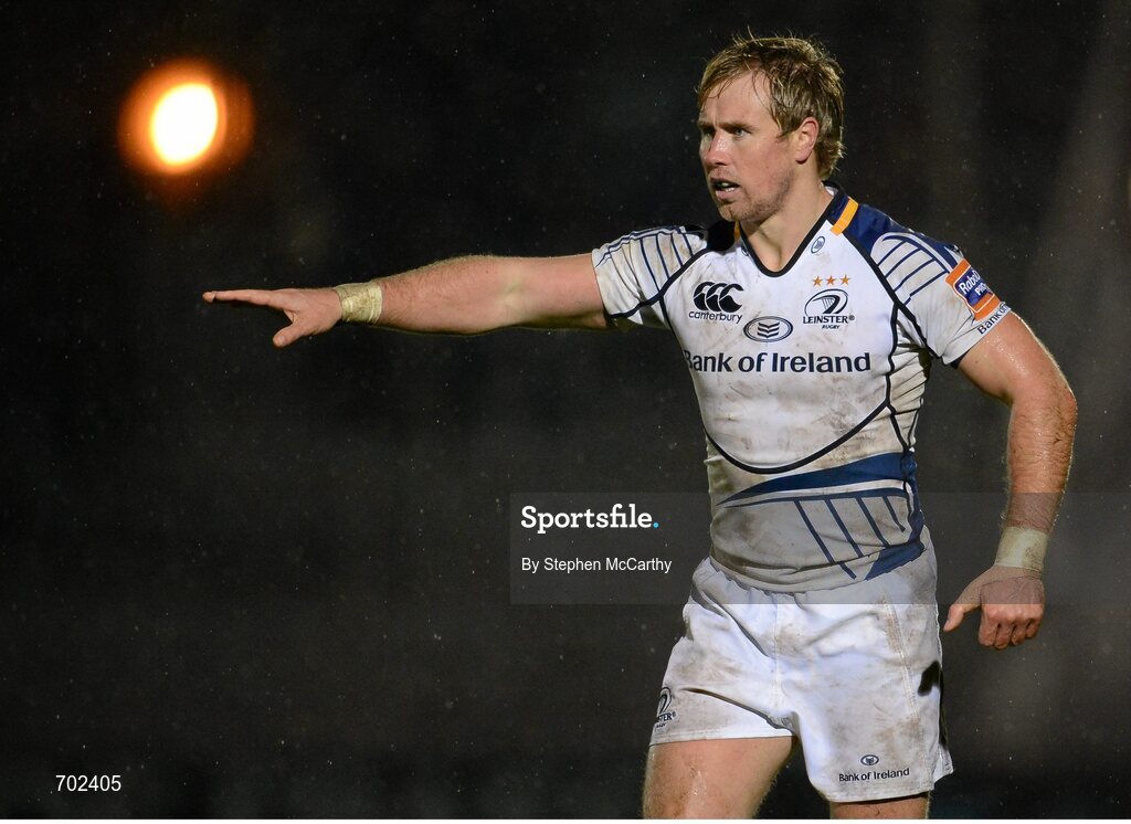 23 November 2012; Fionn Carr, Leinster. Celtic League 2012/13, Round 9, Glasgow Warriors v Leinster, Scotstoun Stadium, Glasgow, Scotland. Picture credit: Stephen McCarthy / SPORTSFILE