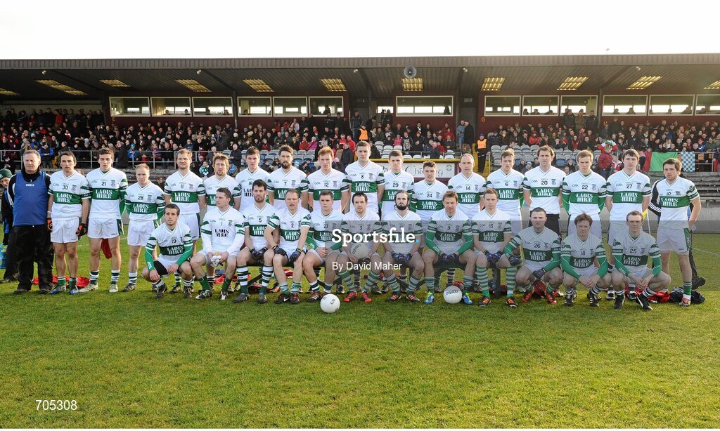 9 December 2012; The Portlaoise squad. AIB Leinster GAA Football Senior Club Championship Final, Portlaoise, Laois v Ballymun Kickhams, Dublin, Cusack Park, Mullingar, Co. Westmeath. Picture credit: David Maher / SPORTSFILE