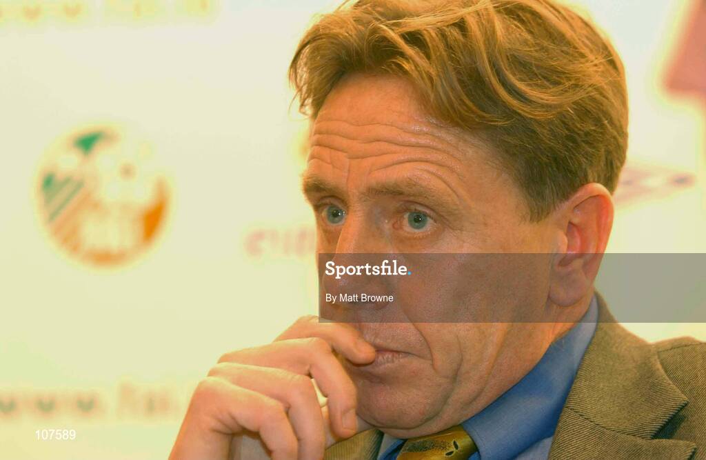 28 February 2003; Gerry Smith Irish U-20 manager pictured at the announcing of the Irish team to play in the U-20 World Cup in the U.A.E. Dublin.  Picture credit; Matt Browne / SPORTSFILE *EDI*