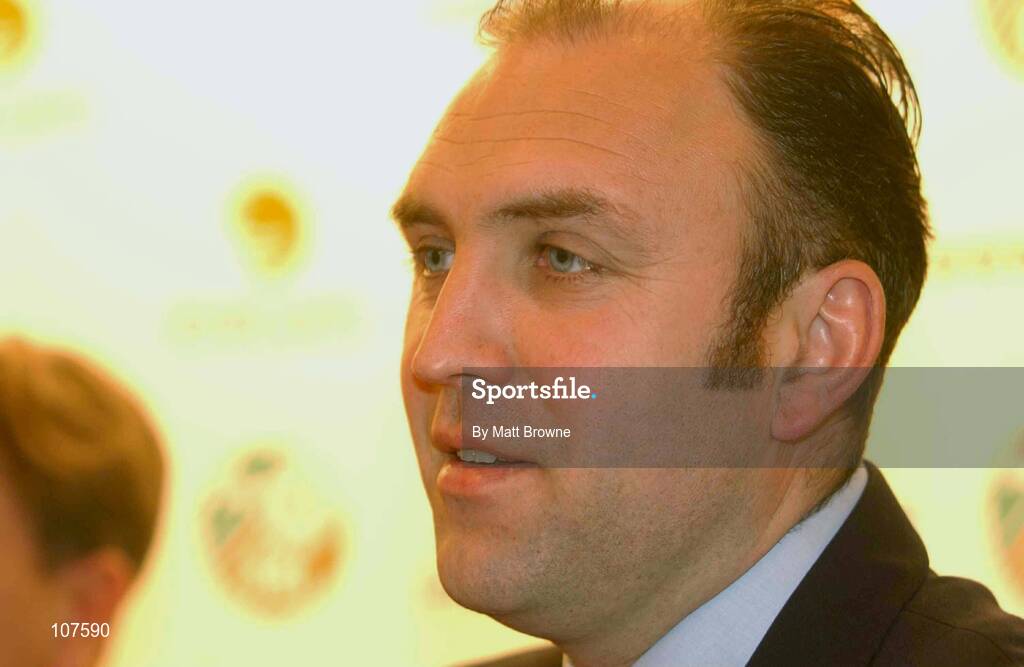 28 February 2003; Johnny McDonnell assistant coach to the Irish U-20 soccer team pictured at the announcing of the Irish team to play in the U-20 World Cup in the U.A.E. Dublin.  Picture credit; Matt Browne / SPORTSFILE *EDI*