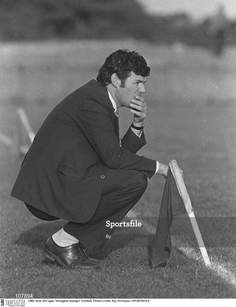 1983; Sean McCague, Monaghan manager. Football. Picture credit; Ray McManus / SPORTSFILE