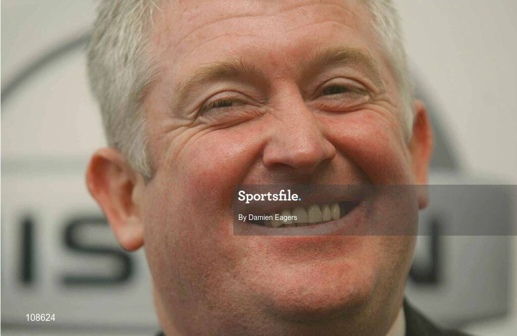 25 February 2003; Eamonn Collins pictured at a press conference where he was announced as the new manager of Saint Patrick's Athletic. Royal Hospital, Kilmainham, Dublin. Soccer. Picture credit; Damien Eagers / SPORTSFILE *EDI*