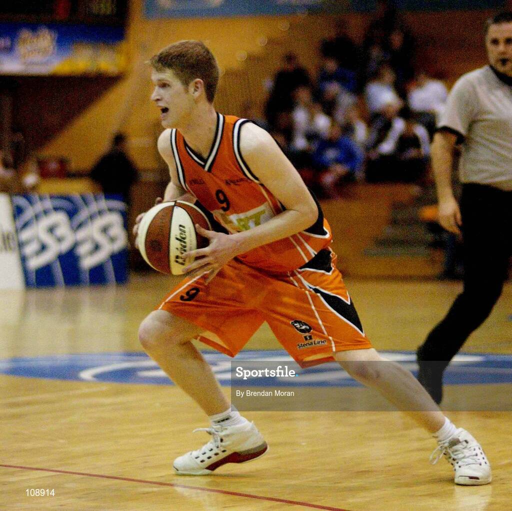 1 February 2003; Jonathan Grennell, Dart Killester. Basketball. Picture credit; Brendan Moran / SPORTSFILE *EDI*