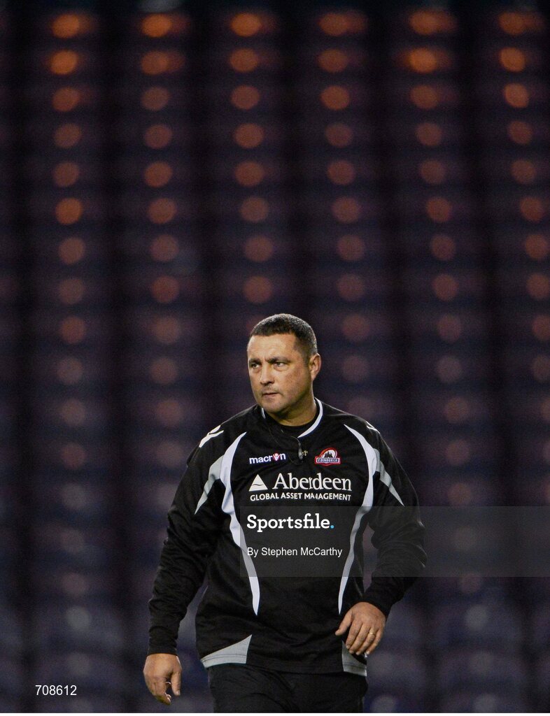 4 January 2013; Edinburgh head coach Michael Bradley. Celtic League 2012/13, Round 13, Edinburgh v Leinster, Murrayfield, Edinburgh, Scotland. Picture credit: Stephen McCarthy / SPORTSFILE