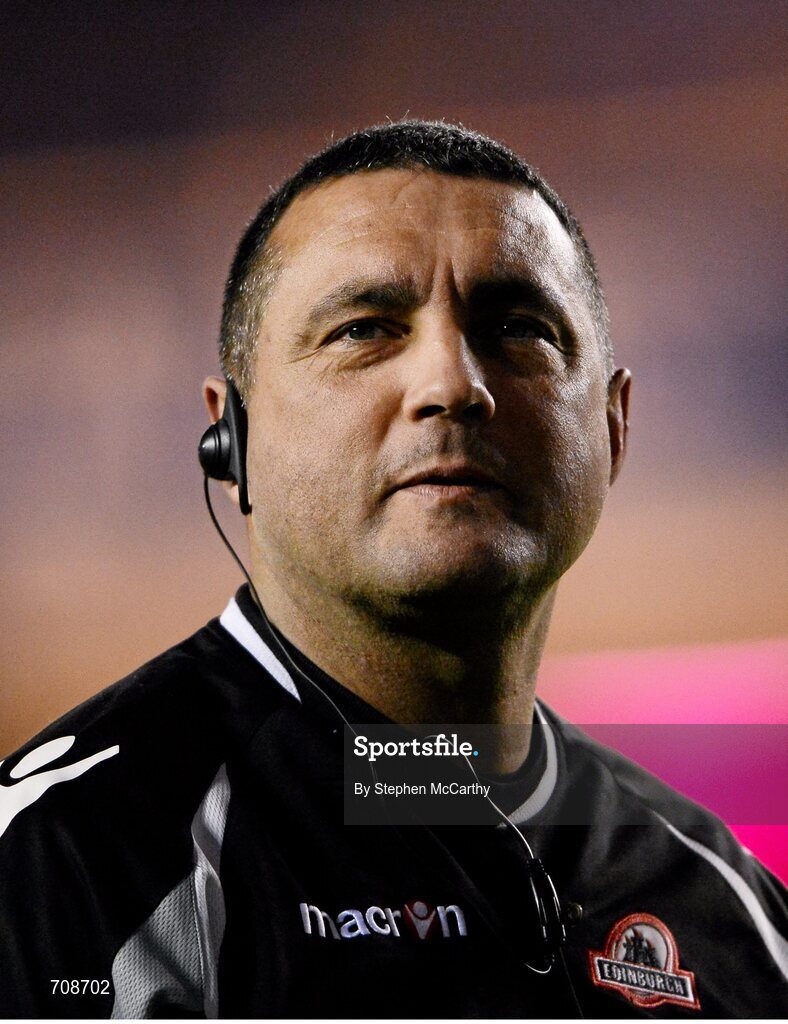 4 January 2013; Edinburgh head coach Michael Bradley. Celtic League 2012/13, Round 13, Edinburgh v Leinster, Murrayfield, Edinburgh, Scotland. Picture credit: Stephen McCarthy / SPORTSFILE