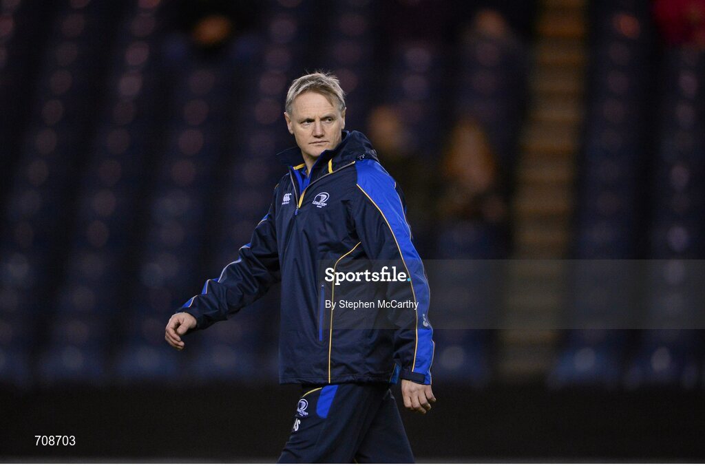 4 January 2013; Leinster head coach Joe Schmidt. Celtic League 2012/13, Round 13, Edinburgh v Leinster, Murrayfield, Edinburgh, Scotland. Picture credit: Stephen McCarthy / SPORTSFILE