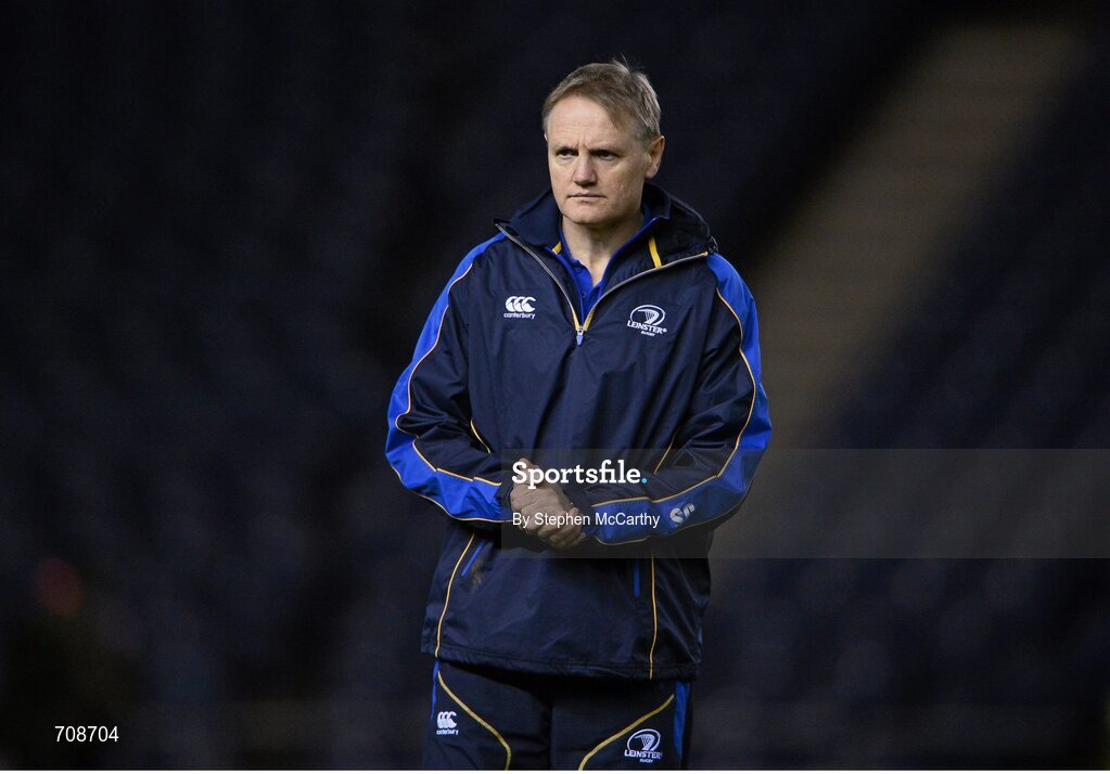 4 January 2013; Leinster head coach Joe Schmidt. Celtic League 2012/13, Round 13, Edinburgh v Leinster, Murrayfield, Edinburgh, Scotland. Picture credit: Stephen McCarthy / SPORTSFILE