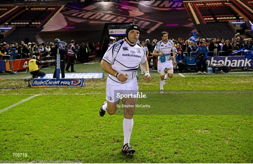 4 January 2013; Mike Ross, Leinster. Celtic League 2012/13, Round 13, Edinburgh v Leinster, Murrayfield, Edinburgh, Scotland. Picture credit: Stephen McCarthy / SPORTSFILE