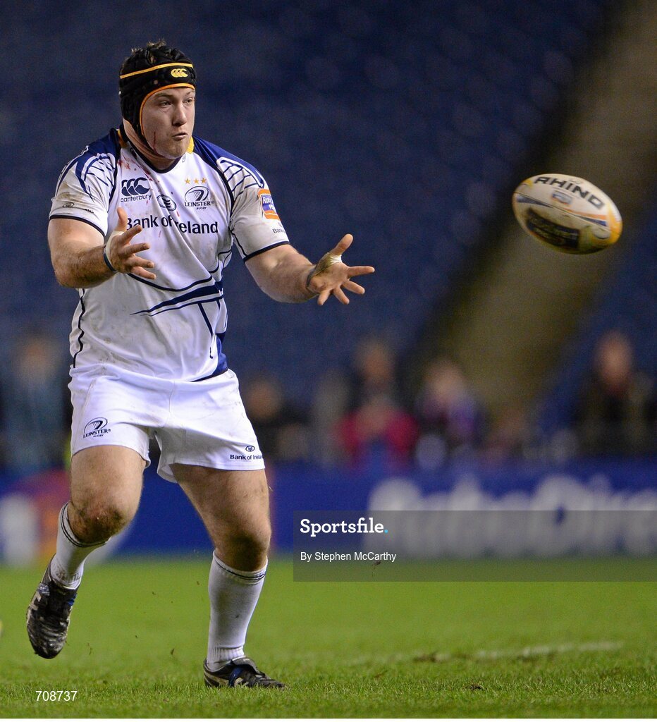 4 January 2013; Michael Bent, Leinster. Celtic League 2012/13, Round 13, Edinburgh v Leinster, Murrayfield, Edinburgh, Scotland. Picture credit: Stephen McCarthy / SPORTSFILE