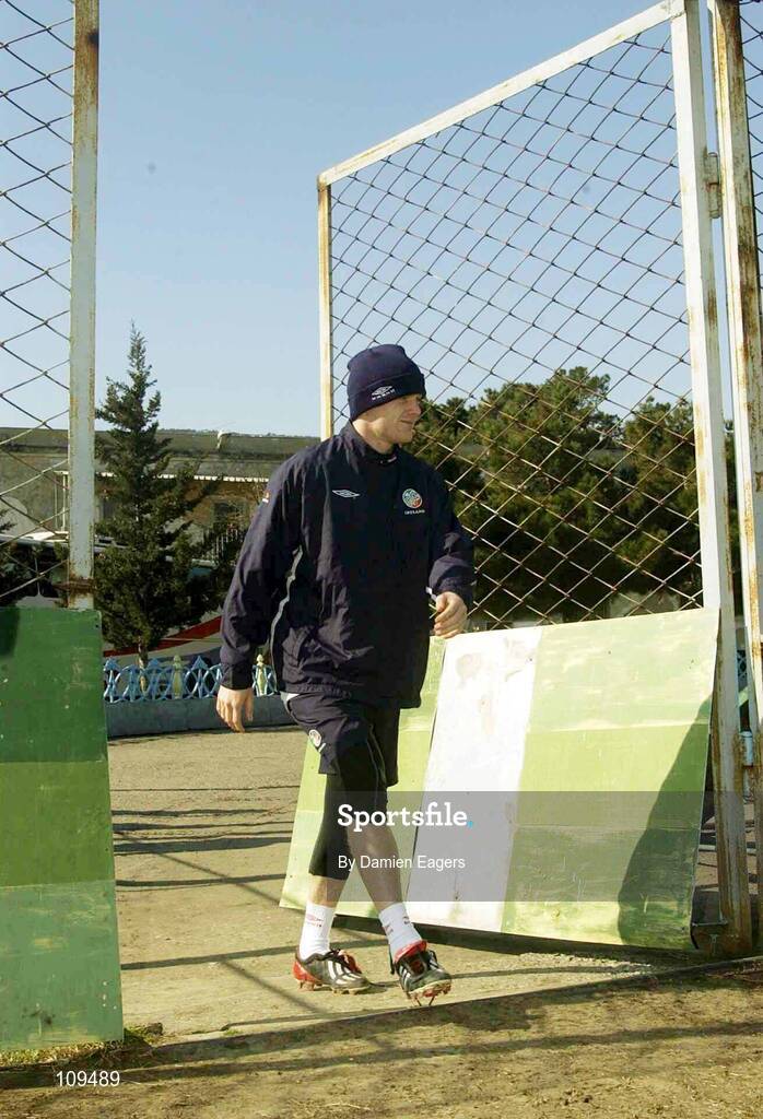 31 March 2003; Damien Duff is pictured before Republic of Ireland training. Tbilisi, Georgia. Picture credit; Damien Eagers / SPORTSFILE *EDI*