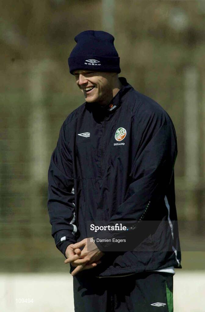 31 March 2003; Damien Duff is pictured during Republic of Ireland training. Tbilisi, Georgia. Picture credit; Damien Eagers / SPORTSFILE *EDI*