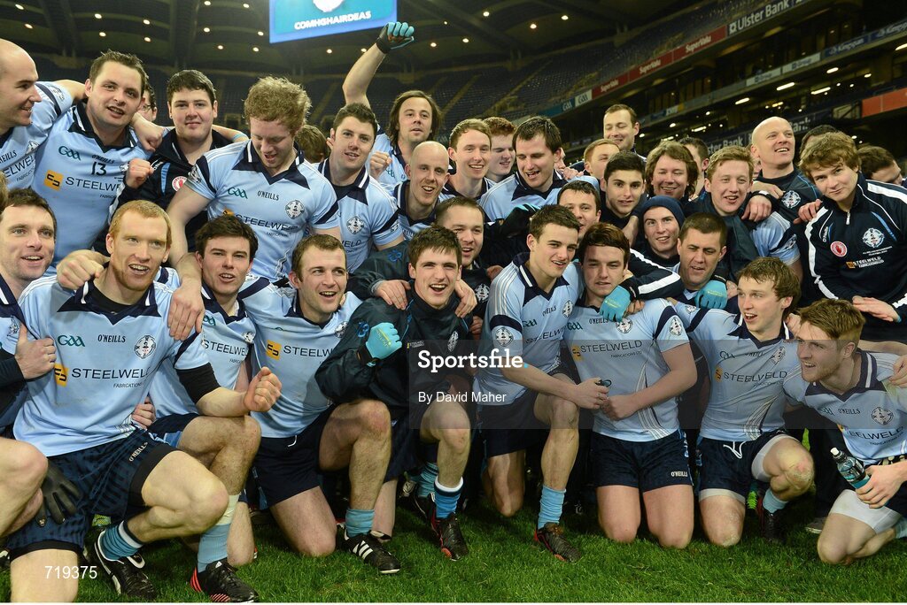 9 February 2013; Cookstown Fr. Rocks players celebrate at the end of the game. AIB GAA Football All-Ireland Intermediate Club Championship Final, Cookstown Fr. Rocks v Finuge, Croke Park, Dublin. Picture credit: David Maher / SPORTSFILE