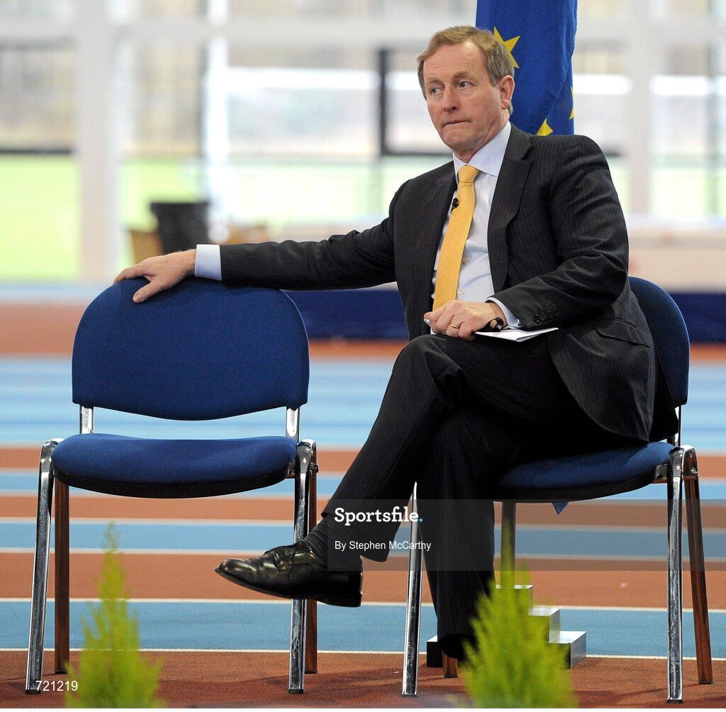 15 February 2013; An Taoiseach Enda Kenny T.D. at the official opening of the Athlone Institute of Technology International Arena. Athlone Institute of Technology International Arena, Athlone, Co. Westmeath. Picture credit: Stephen McCarthy / SPORTSFILE