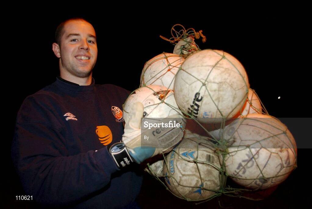 10 January 2002;  Brendan Kennedy, Cherry Orchard goalkeeper. Soccer. Picture credit; Ray McManus / SPORTSFILE *EDI*