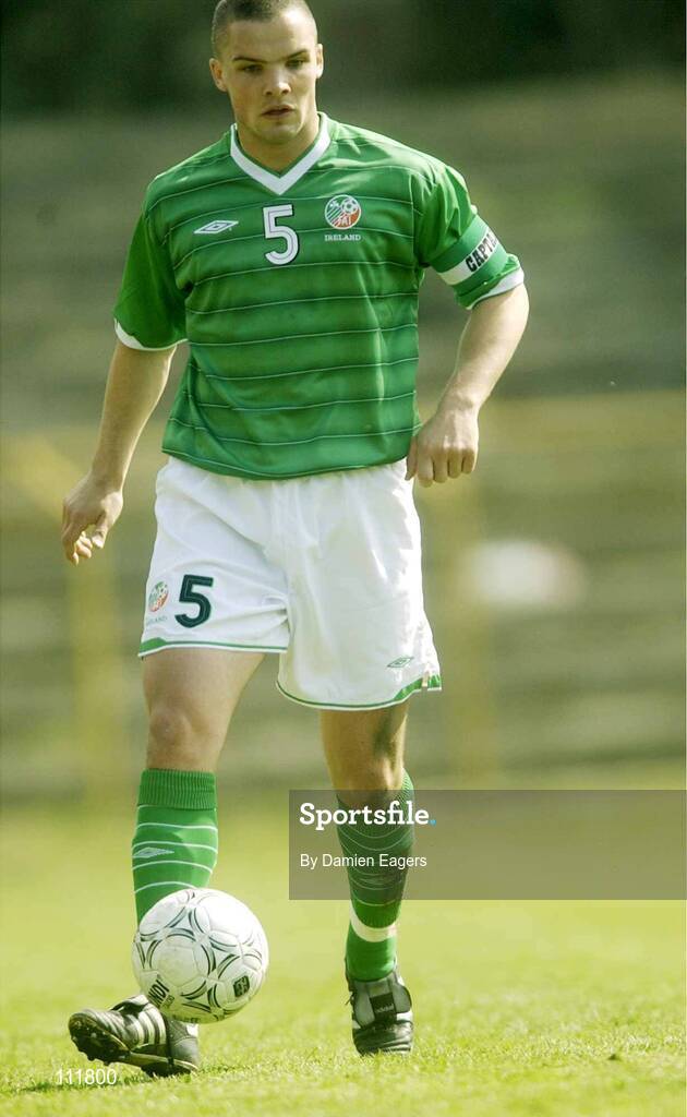 1 April 2003; Jim Goodwin, Ireland. 2004 U21 European Championship Qualifier, Albania v Republic of Ireland, Selman Steranasi Stadium, Tirana, Albania. Soccer. Picture credit; Damien Eagers / SPORTSFILE *EDI*
