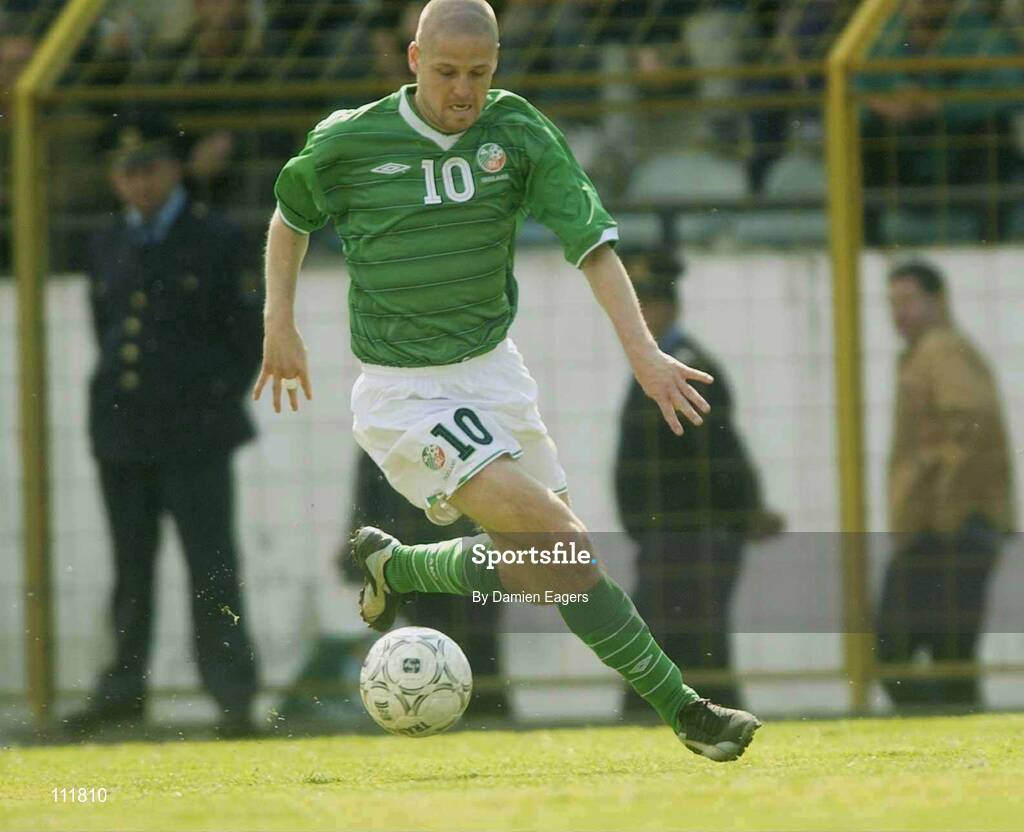 1 April 2003; Graham Barrett, Ireland. 2004 U21 European Championship Qualifier, Albania v Republic of Ireland, Selman Steranasi Stadium, Tirana, Albania. Soccer. Picture credit; Damien Eagers / SPORTSFILE *EDI*