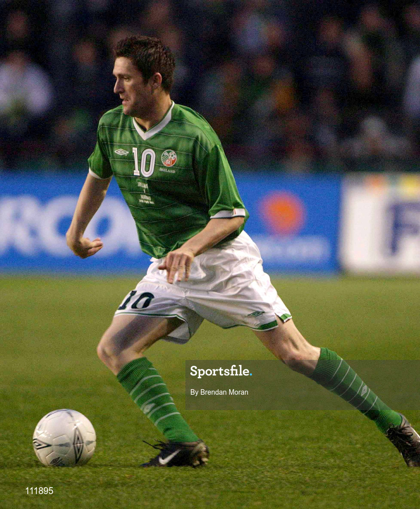 30 April 2003; Robbie Keane, Republic of Ireland. Friendly International, Republic of Ireland v Norway, Lansdowne Road, Dublin. Soccer. Picture credit; Brendan Moran / SPORTSFILE *EDI*