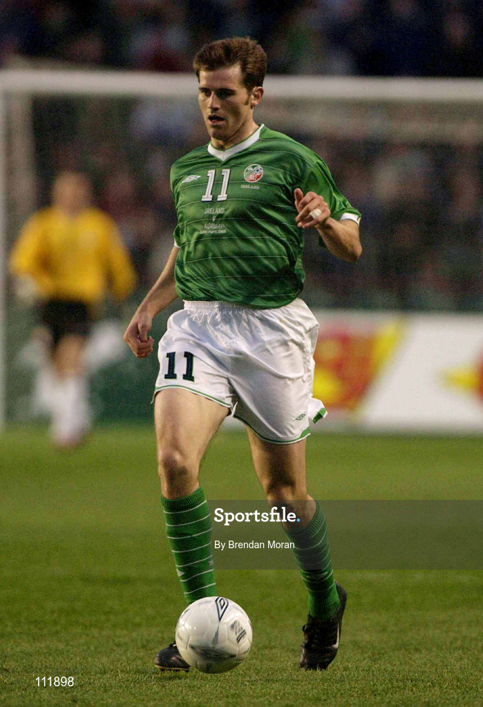 30 April 2003; Kevin Kilbane, Republic of Ireland. Friendly International, Republic of Ireland v Norway, Lansdowne Road, Dublin. Soccer. Picture credit; Brendan Moran / SPORTSFILE *EDI*