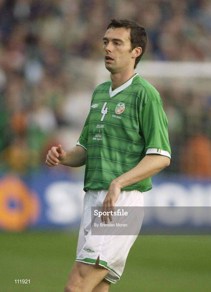 30 April 2003; Gary Breen, Republic of Ireland. Friendly International, Republic of Ireland v Norway, Lansdowne Road, Dublin. Soccer. Picture credit; Brendan Moran / SPORTSFILE *EDI*