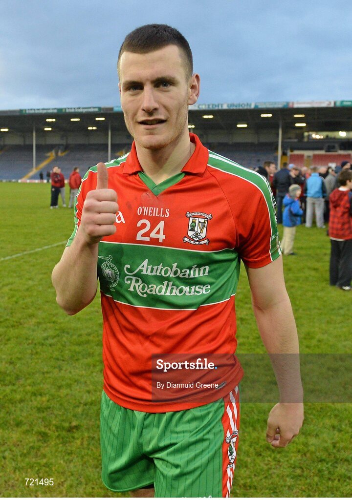 16 February 2013; Sean George, Ballymun Kickhams, after victory over Dr. Crokes. AIB GAA Football All-Ireland Senior Club Championship, Semi-Final, St Brigid’s, Dr. Crokes, Kerry v Ballymun Kickhams, Dublin, Semple Stadium, Thurles, Co. Tipperary. Picture credit: Diarmuid Greene / SPORTSFILE