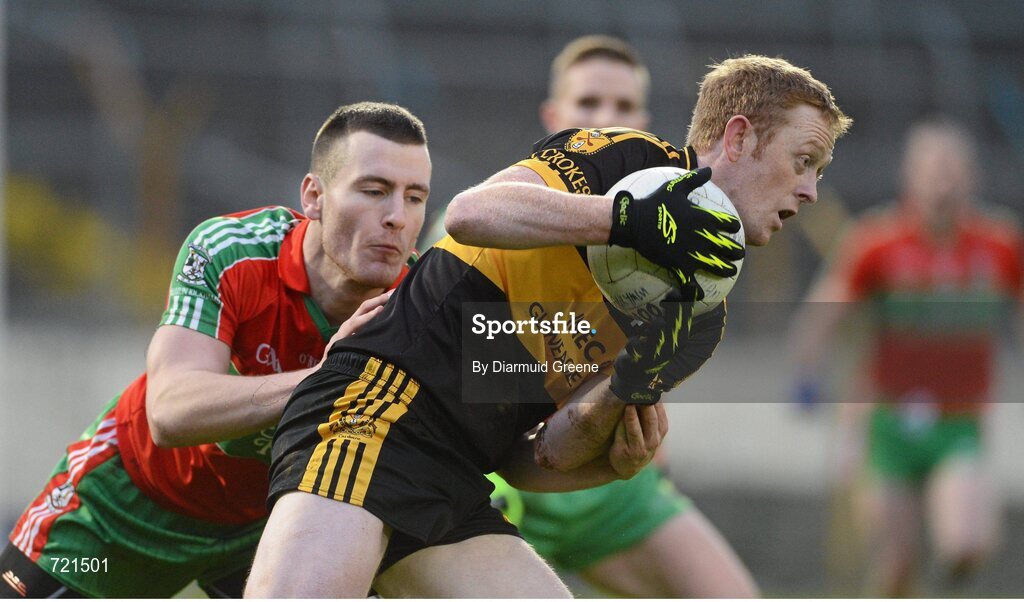 16 February 2013; Colm Cooper, Dr. Crokes, in action against Sean George, Ballymun Kickhams. AIB GAA Football All-Ireland Senior Club Championship, Semi-Final, St Brigid’s, Dr. Crokes, Kerry v Ballymun Kickhams, Dublin, Semple Stadium, Thurles, Co. Tipperary. Picture credit: Diarmuid Greene / SPORTSFILE