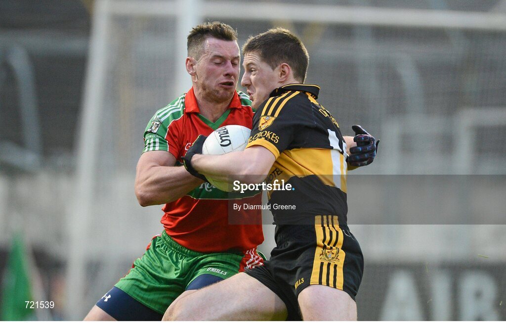 16 February 2013; Kieran O'Leary, Dr. Crokes, in action against Philip Ryan, Ballymun Kickhams. AIB GAA Football All-Ireland Senior Club Championship, Semi-Final, St Brigid’s, Dr. Crokes, Kerry v Ballymun Kickhams, Dublin, Semple Stadium, Thurles, Co. Tipperary. Picture credit: Diarmuid Greene / SPORTSFILE