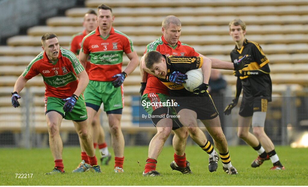 16 February 2013; Kieran O'Leary, Dr. Crokes, in action against Eoin Dolan, Ballymun Kickhams. AIB GAA Football All-Ireland Senior Club Championship, Semi-Final, St Brigid’s, Dr. Crokes, Kerry v Ballymun Kickhams, Dublin, Semple Stadium, Thurles, Co. Tipperary. Picture credit: Diarmuid Greene / SPORTSFILE
