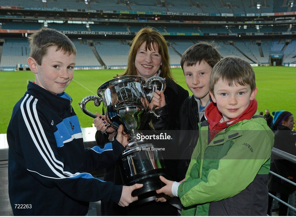 14 February 2013; The O'Brien family at the Alan Kerins GAA Challenge, supported by Liberty Insurance, which took place in Croke Park on Valentine's Day. For more information visit alankerinsprojects.org. Croke Park, Dublin. Picture credit: Matt Browne / SPORTSFILE