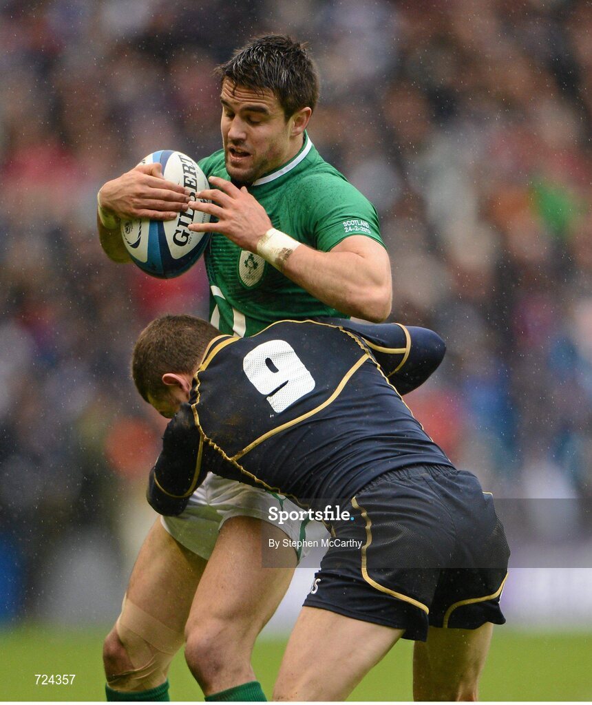 24 February 2013; Conor Murray, Ireland, is tackled by Greig Laidlaw, Scotland. RBS Six Nations Rugby Championship, Scotland v Ireland, Murrayfield Stadium, Edinburgh, Scotland. Picture credit: Stephen McCarthy / SPORTSFILE