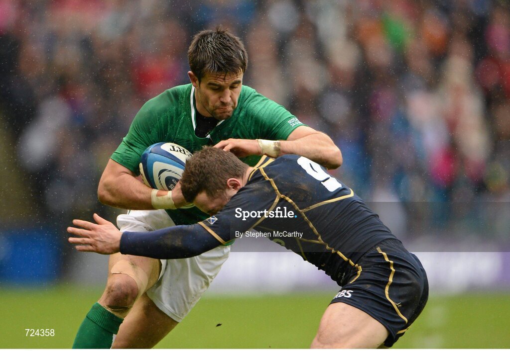 24 February 2013; Conor Murray, Ireland, is tackled by Greig Laidlaw, Scotland. RBS Six Nations Rugby Championship, Scotland v Ireland, Murrayfield Stadium, Edinburgh, Scotland. Picture credit: Stephen McCarthy / SPORTSFILE