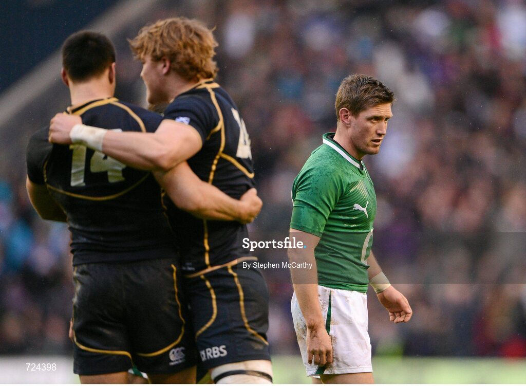 24 February 2013; Ronan O'Gara, Ireland, at the final whistle. RBS Six Nations Rugby Championship, Scotland v Ireland, Murrayfield Stadium, Edinburgh, Scotland. Picture credit: Stephen McCarthy / SPORTSFILE