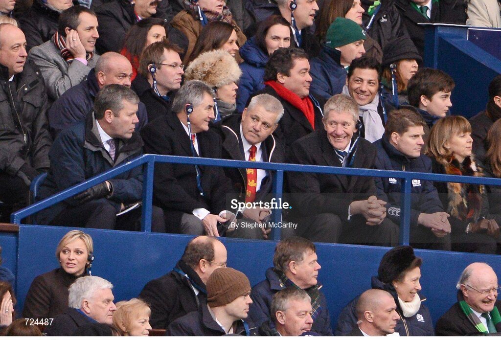 24 February 2013; British & Irish Lions head coach Warren Gatland watches on during the game. RBS Six Nations Rugby Championship, Scotland v Ireland, Murrayfield Stadium, Edinburgh, Scotland. Picture credit: Stephen McCarthy / SPORTSFILE