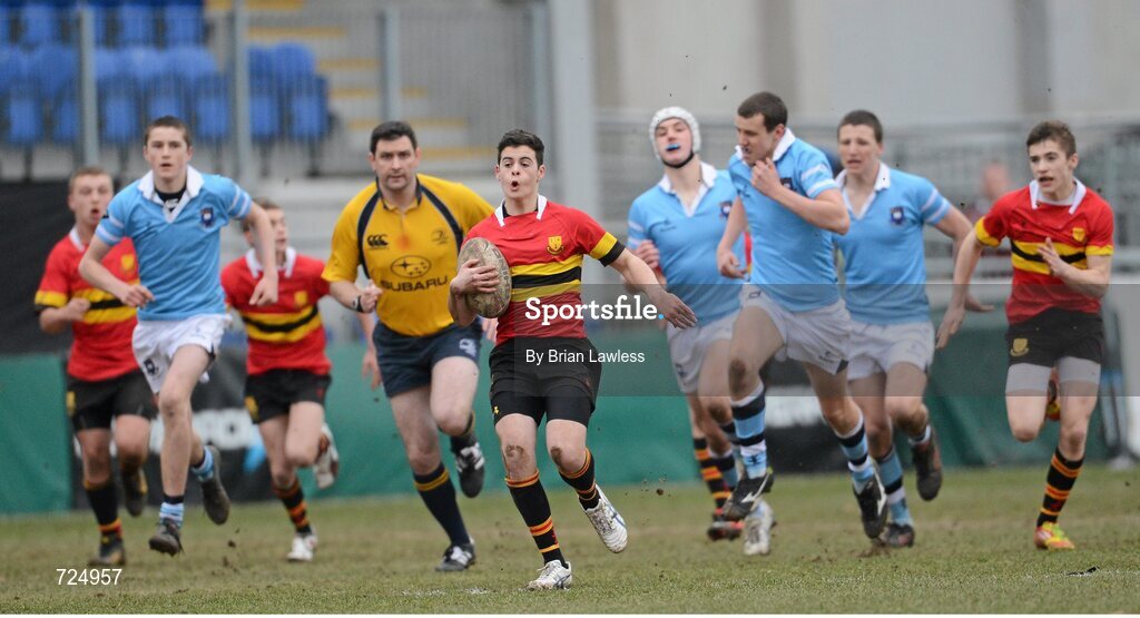 26 February 2013; Patrick Rogers, CBC Monkstown. Powerade Leinster Schools Junior Cup, Quarter-Final, St. Michael’s College v CBC Monkstown, Donnybrook Stadium, Donnybrook, Dublin. Picture credit: Brian Lawless / SPORTSFILE