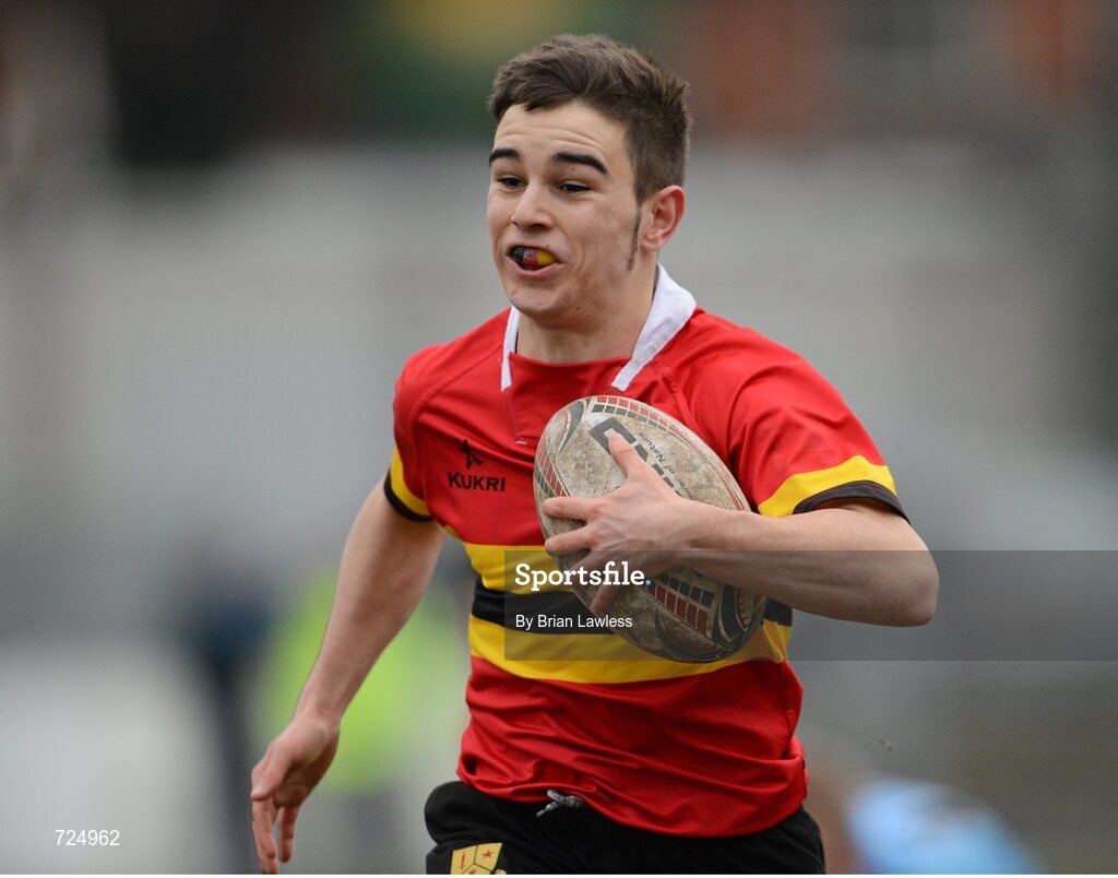 26 February 2013; Cillian Barry, CBC Monkstown. Powerade Leinster Schools Junior Cup, Quarter-Final, St. Michael’s College v CBC Monkstown, Donnybrook Stadium, Donnybrook, Dublin. Picture credit: Brian Lawless / SPORTSFILE