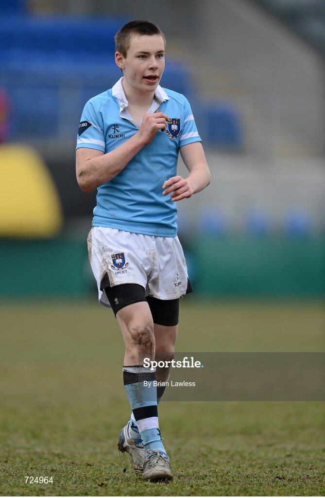 26 February 2013; James Hickey, St. Michael’s College. Powerade Leinster Schools Junior Cup, Quarter-Final, St. Michael’s College v CBC Monkstown, Donnybrook Stadium, Donnybrook, Dublin. Picture credit: Brian Lawless / SPORTSFILE