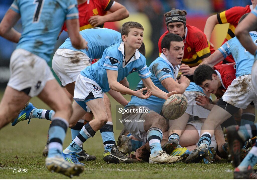 26 February 2013; Peter O'Beirne, St. Michael’s College. Powerade Leinster Schools Junior Cup, Quarter-Final, St. Michael’s College v CBC Monkstown, Donnybrook Stadium, Donnybrook, Dublin. Picture credit: Brian Lawless / SPORTSFILE